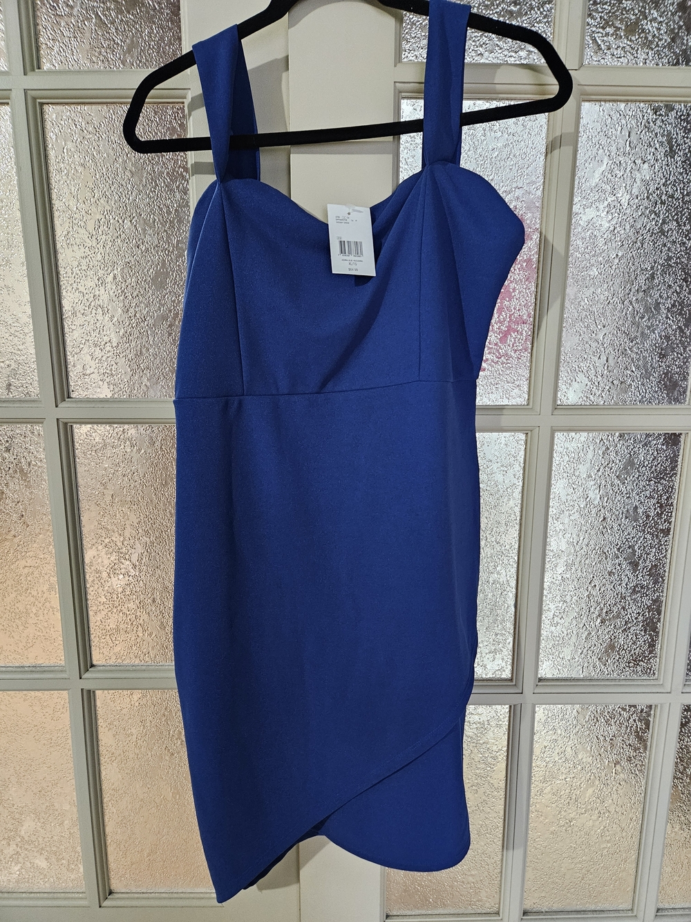 Guess Royal Blue Sleeveless Midi Dress with Tulip Hem